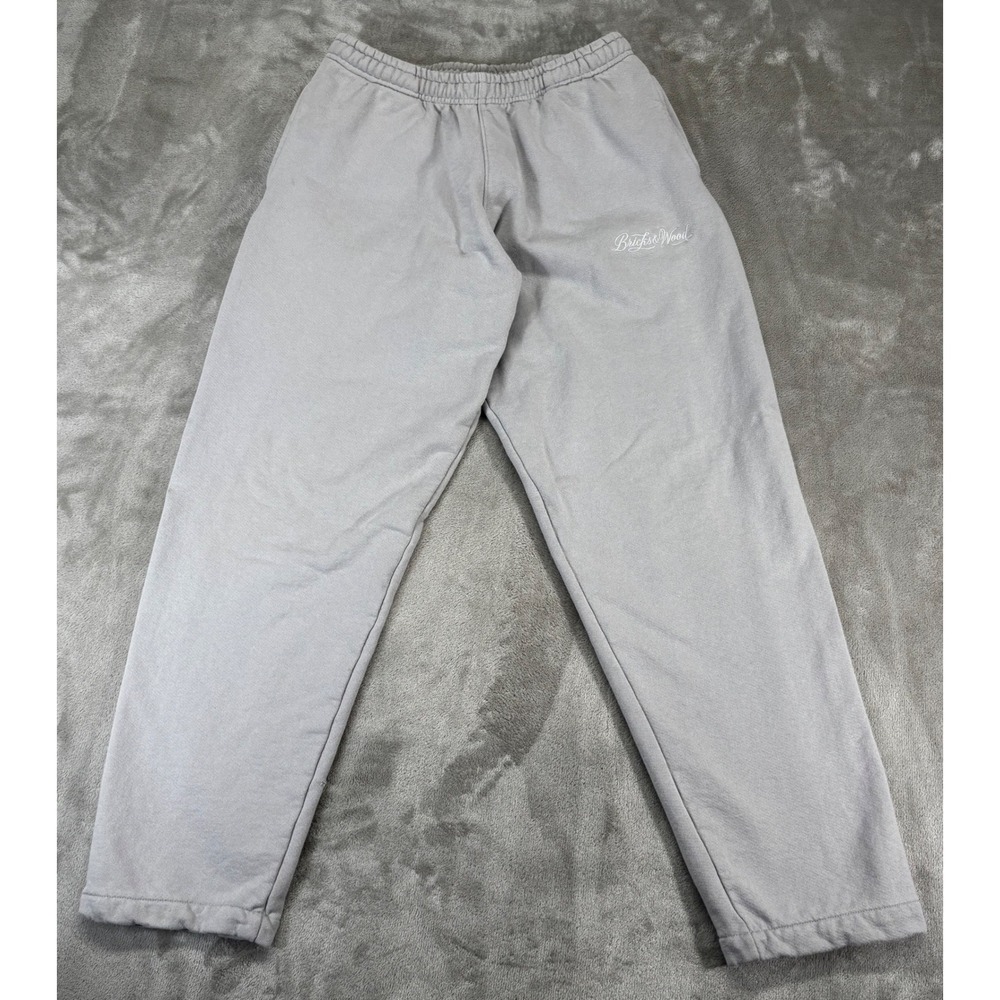 Bricks & Wood Sweatpants Mens Small Grey Excellent Made in LA Cotton Joggers
